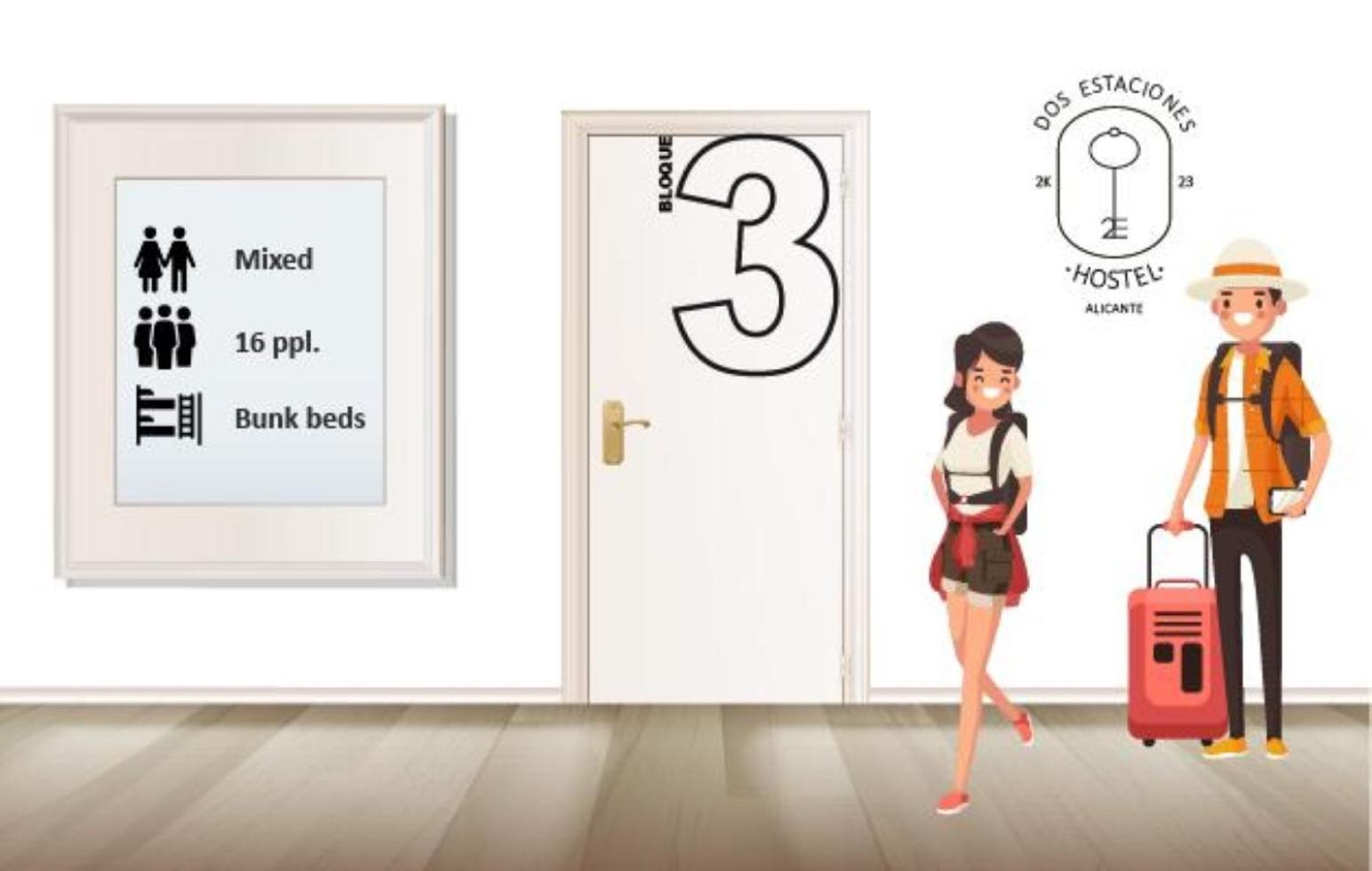 Hostel Dos Estaciones - Free Towels, Coffee & Tea, Remote Check-In Alicante Zimmer foto