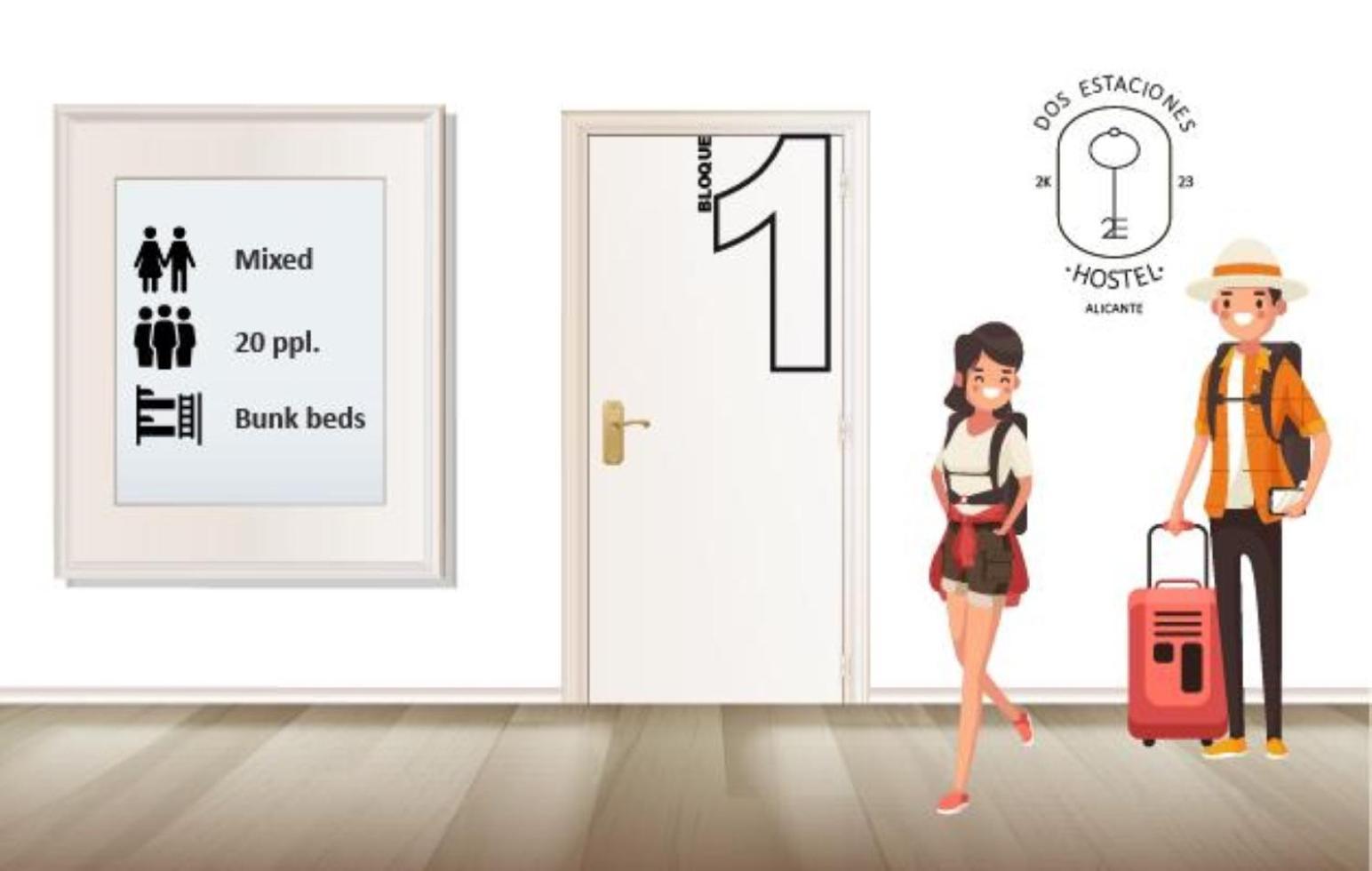 Hostel Dos Estaciones - Free Towels, Coffee & Tea, Remote Check-In Alicante Zimmer foto